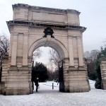 St Stephen’s Green Park sob a neve